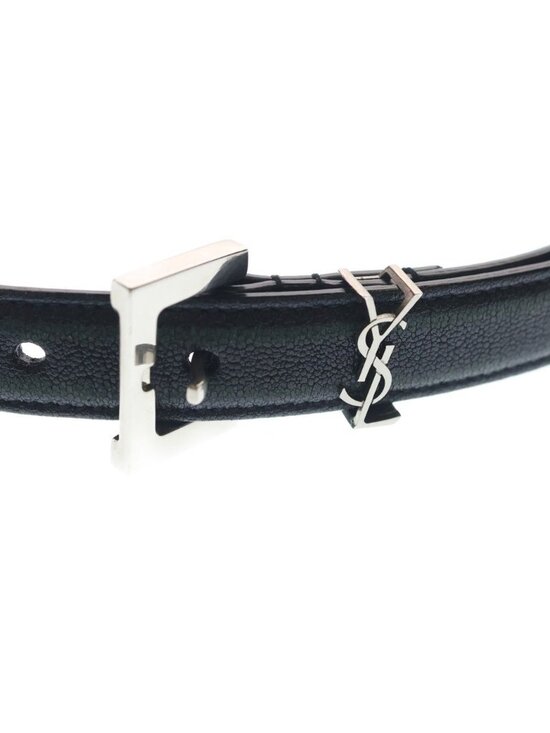 Saint Laurent Paris Cassandra Logo Buckle Belt Black main image 4